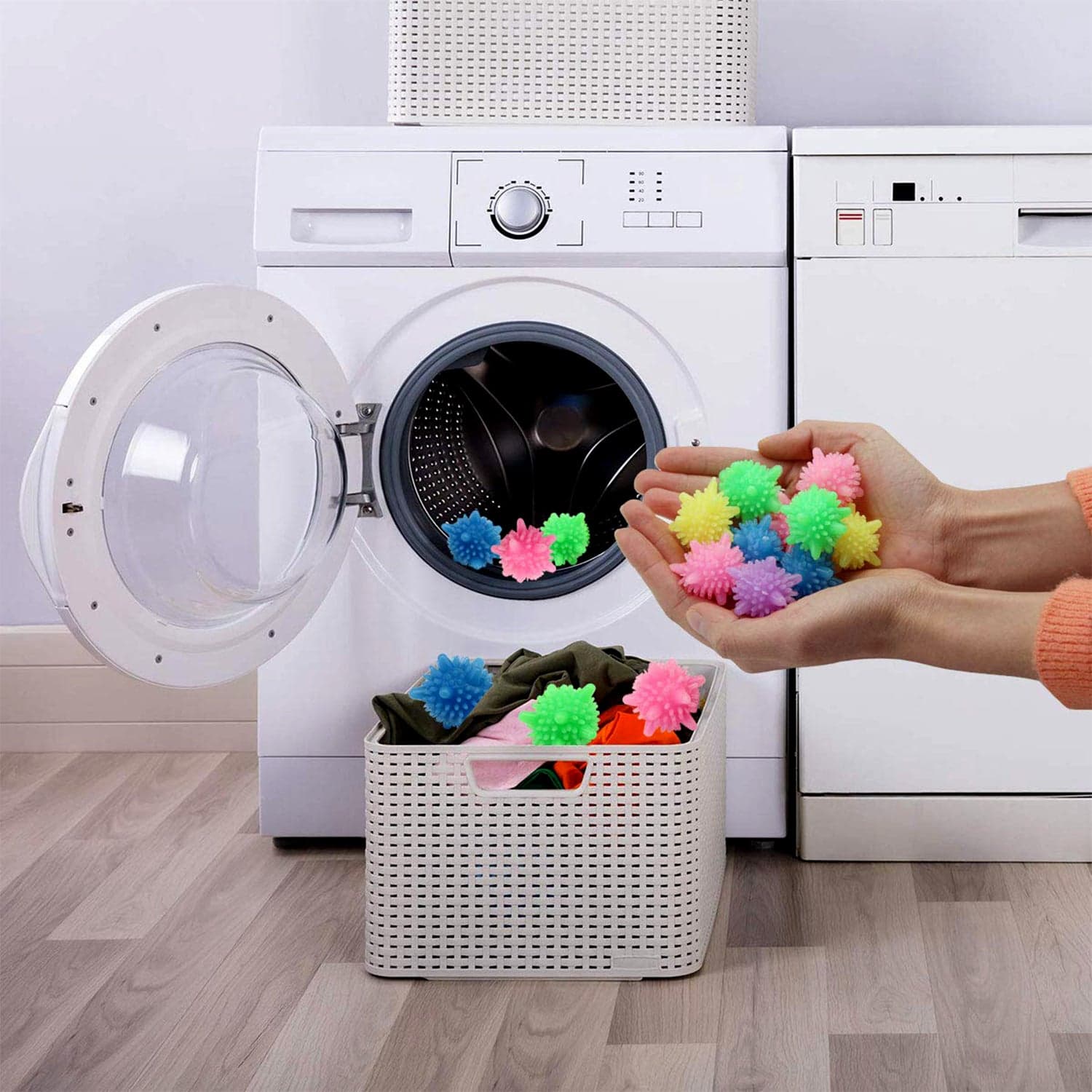 Washing Machine Laundry Reusable Soft Spiky Balls 6 Pc thumbnail 7