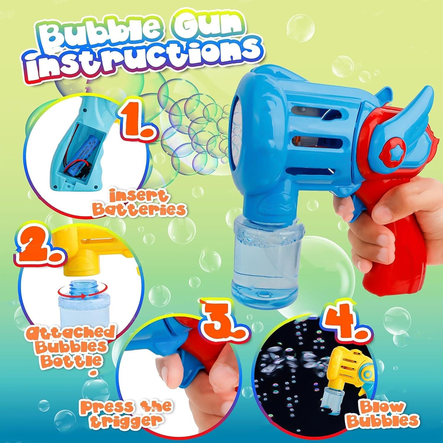 Rechargeable Bubble Gun Toy For Kids 1 Set thumbnail 6