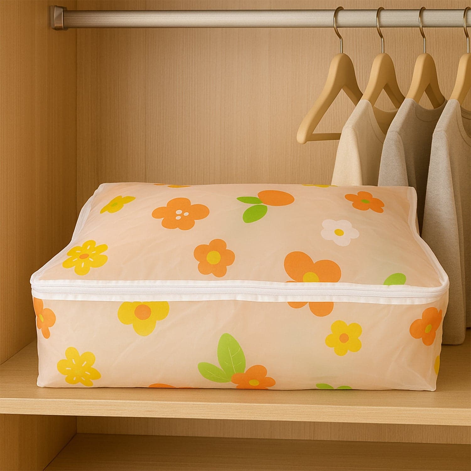Large Blanket Storage Bag With Zipper 40X83 Cm thumbnail 2