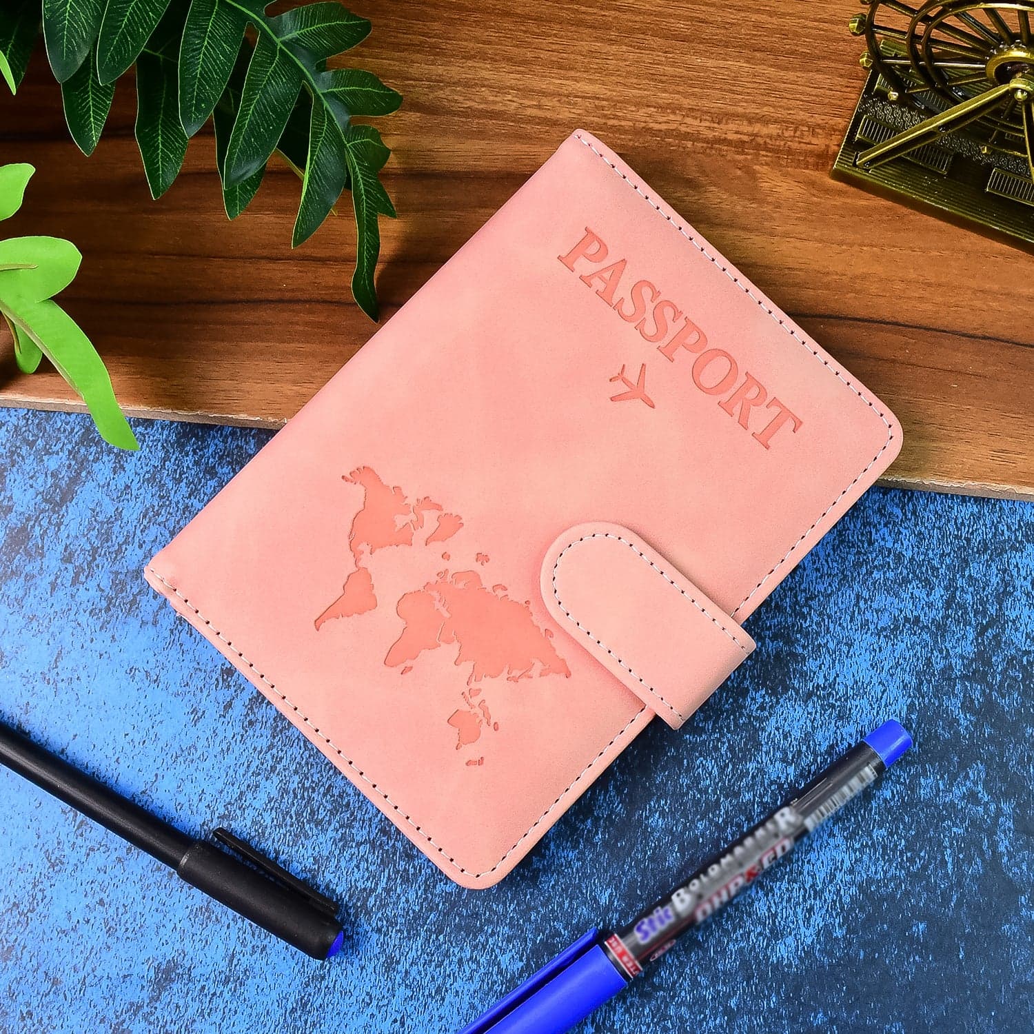 Premium World Map Design Travel Passport Holder Wallet 15X11Cm 1 Pc thumbnail 2