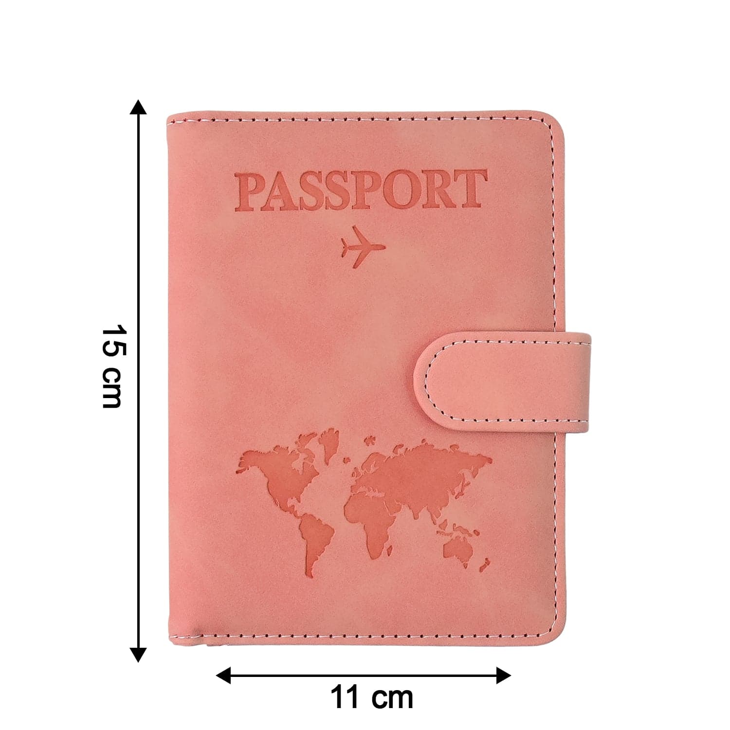 Premium World Map Design Travel Passport Holder Wallet 15X11Cm 1 Pc thumbnail 5