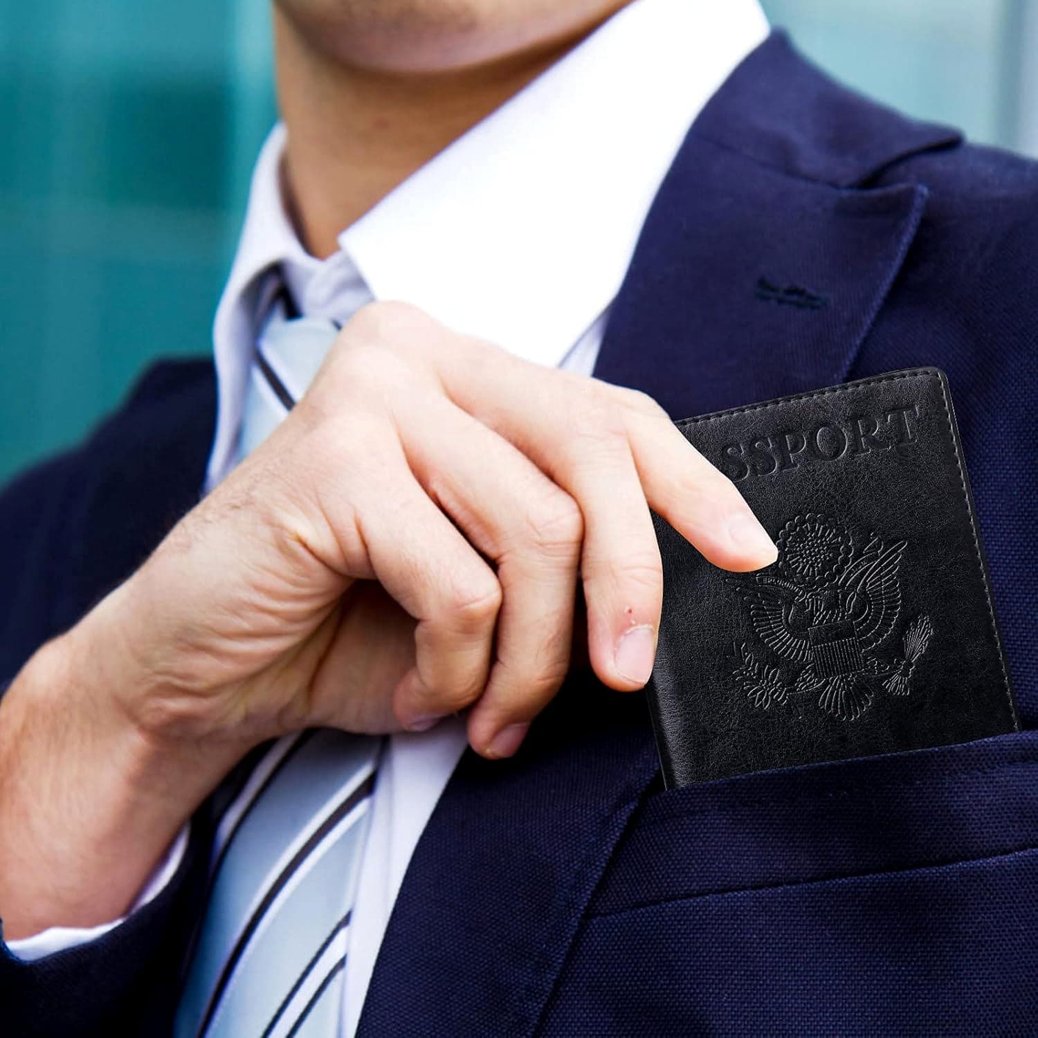 Premium Leatherette Passport Holder Cover 1 Pc thumbnail 6