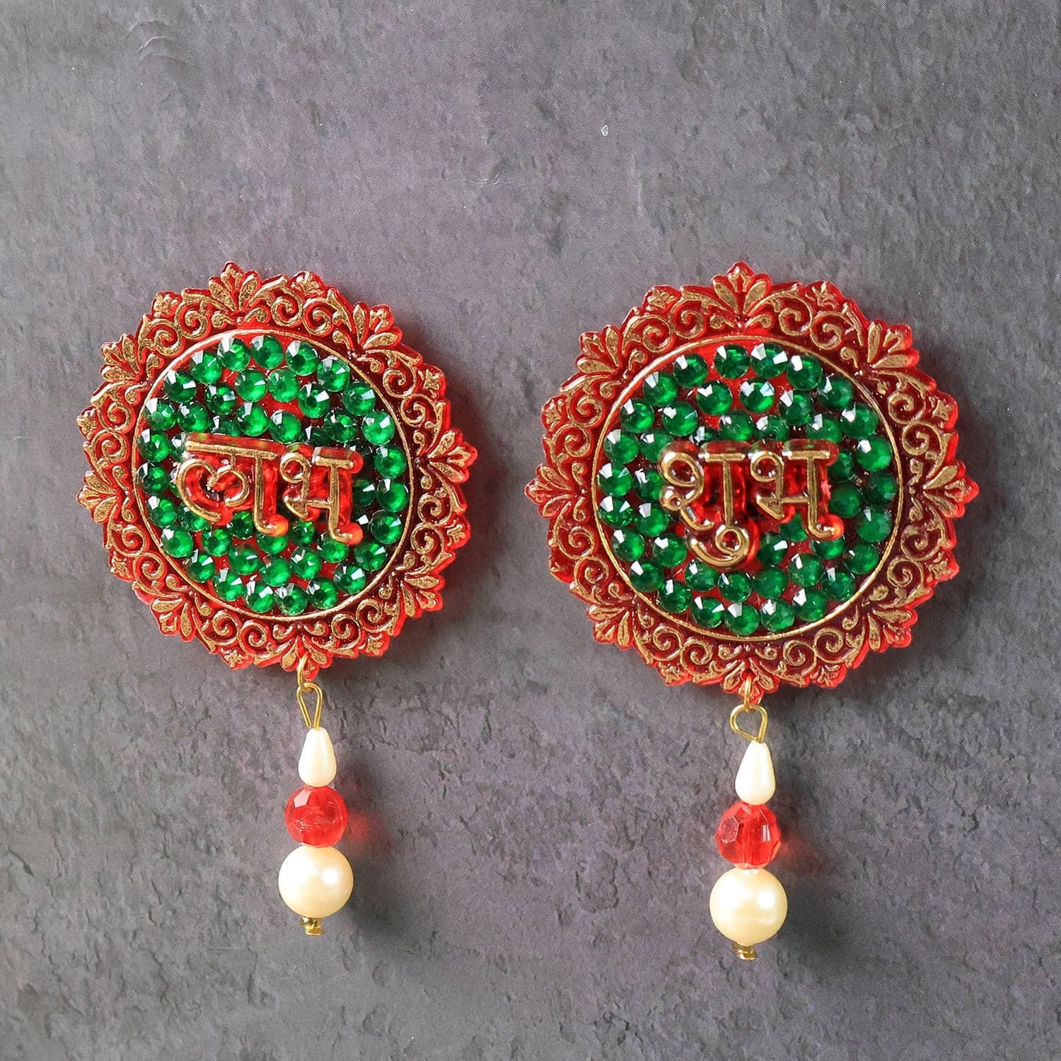 Shubh Labh Beaded Decorative Door Hanging 2 Pc thumbnail 5