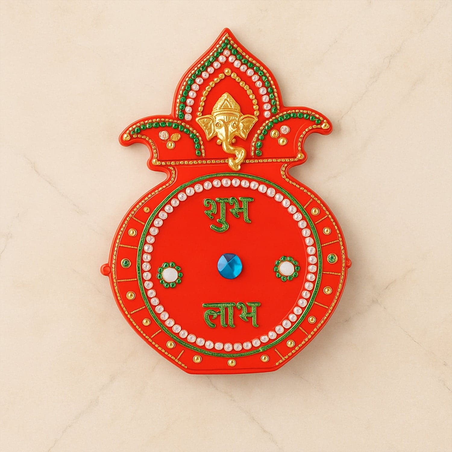Decorative Kalash Wall Hanging With Shubh Labh 1 Pc thumbnail 2