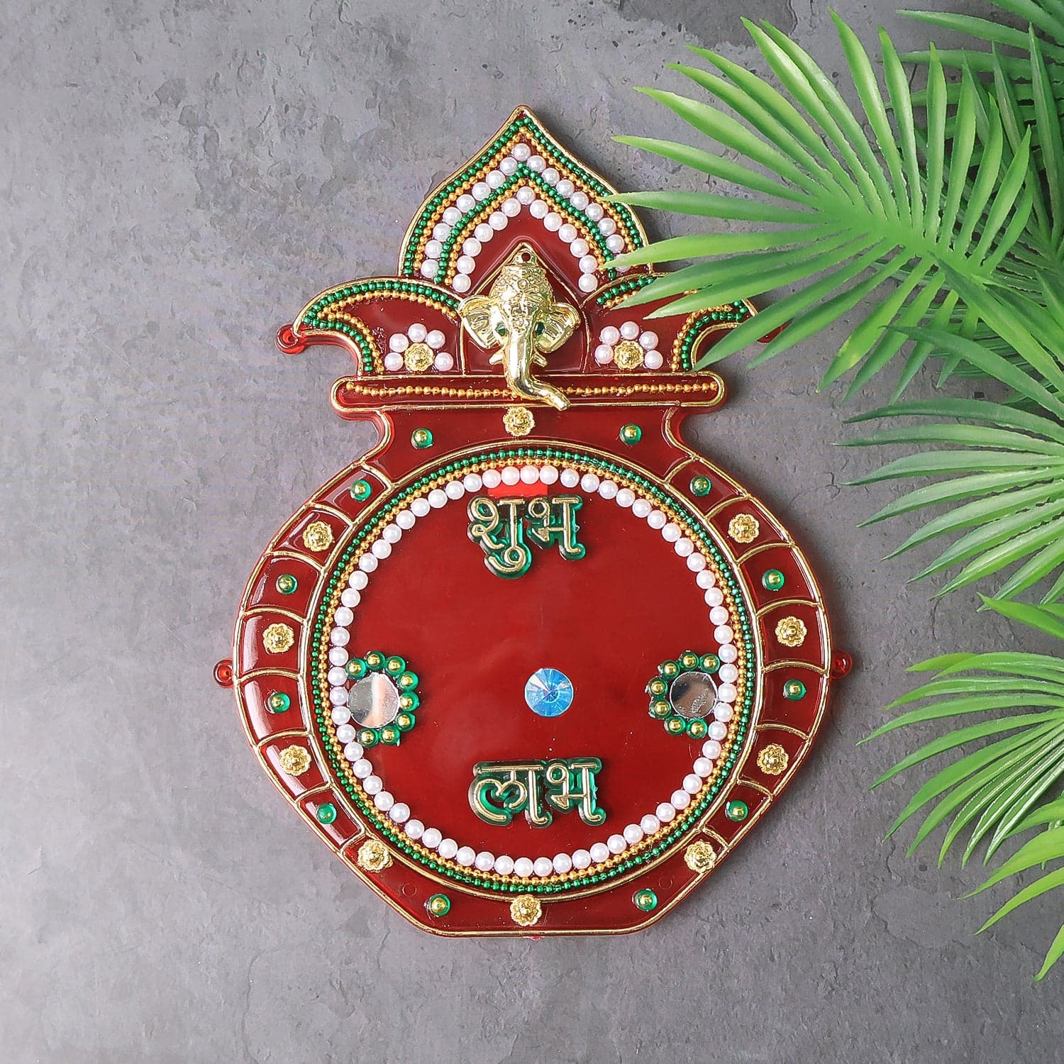 Decorative Kalash Wall Hanging With Shubh Labh 1 Pc thumbnail 6