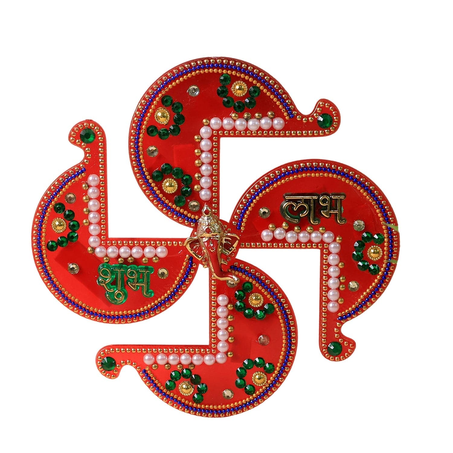 Acrylic Swastik Shubh Labh Wall Hanging 1 Pc thumbnail 4