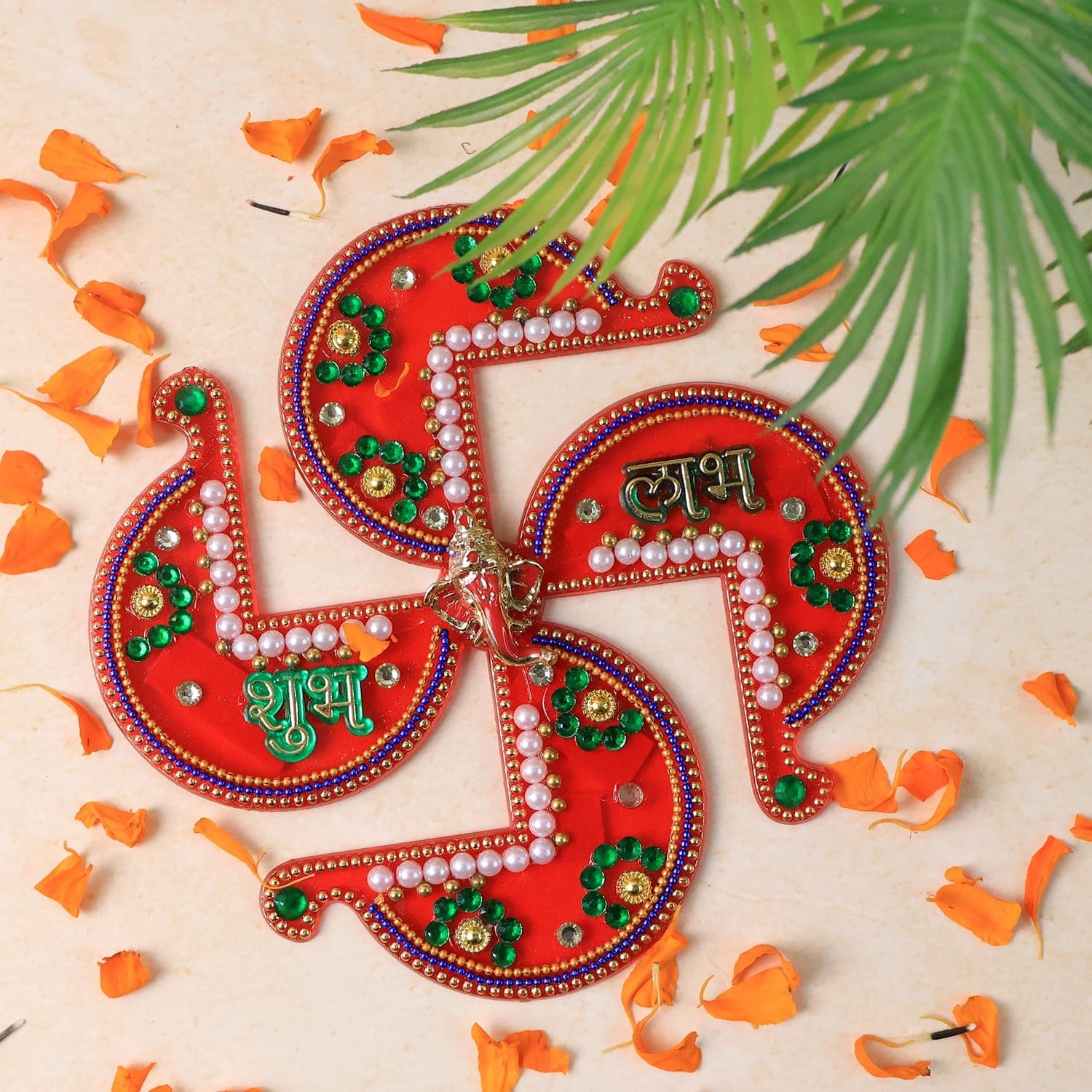 Acrylic Swastik Shubh Labh Wall Hanging 1 Pc thumbnail 5