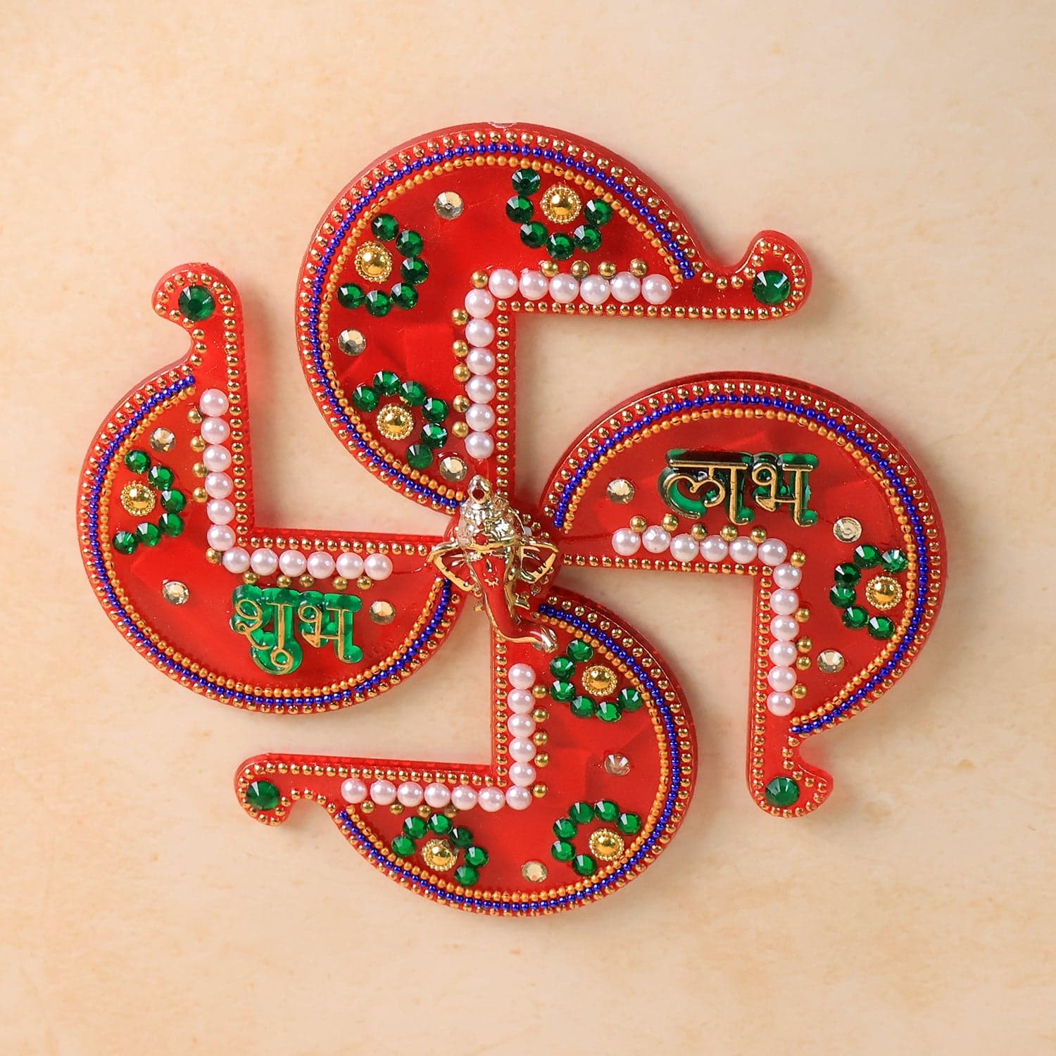 Acrylic Swastik Shubh Labh Wall Hanging 1 Pc thumbnail 6