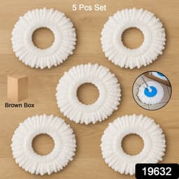Microfiber Spin Mop Refill Head 360 Rotating Mop 5 Pc