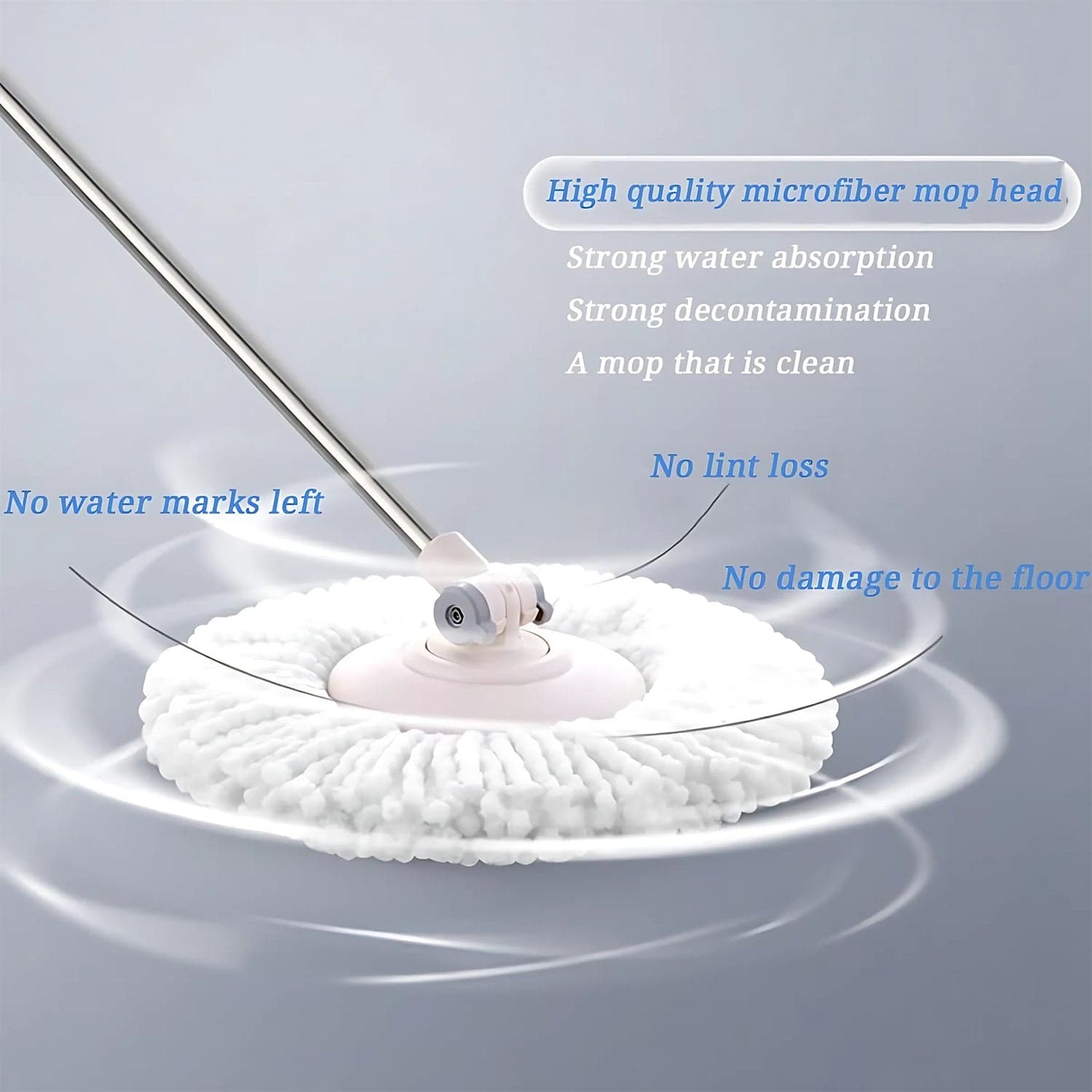 Microfiber Spin Mop Refill Head 360 Rotating Mop 5 Pc thumbnail 5