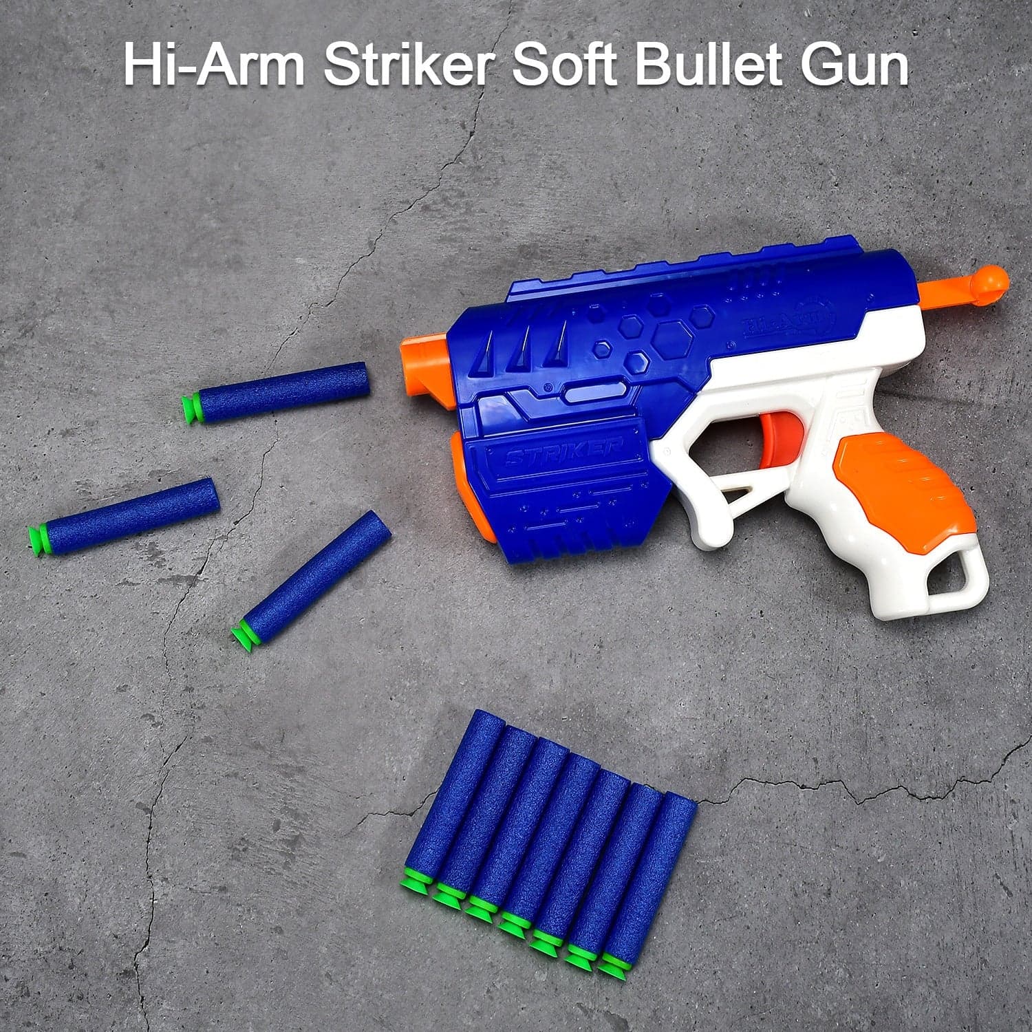 Hi-Arm Gun with 10x Foam Suction Bullets, ABS Plastic, Target Shooting thumbnail 6