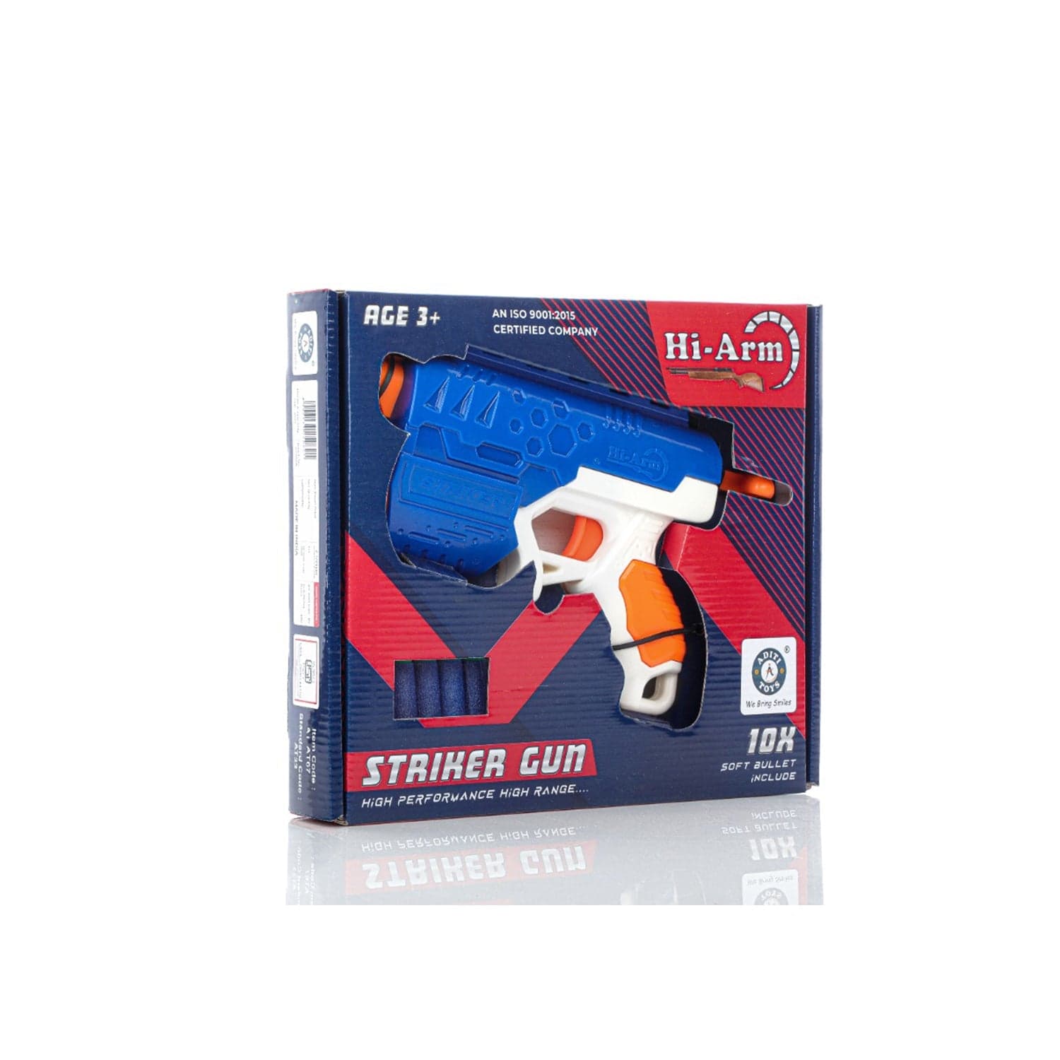 Hi-Arm Gun with 10x Foam Suction Bullets, ABS Plastic, Target Shooting thumbnail 7