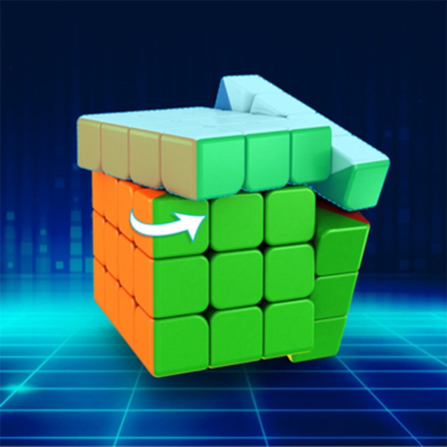 Small Puzzles Cubes 4—4—4 High Speed Sticker Less Magic Cube Game thumbnail 5
