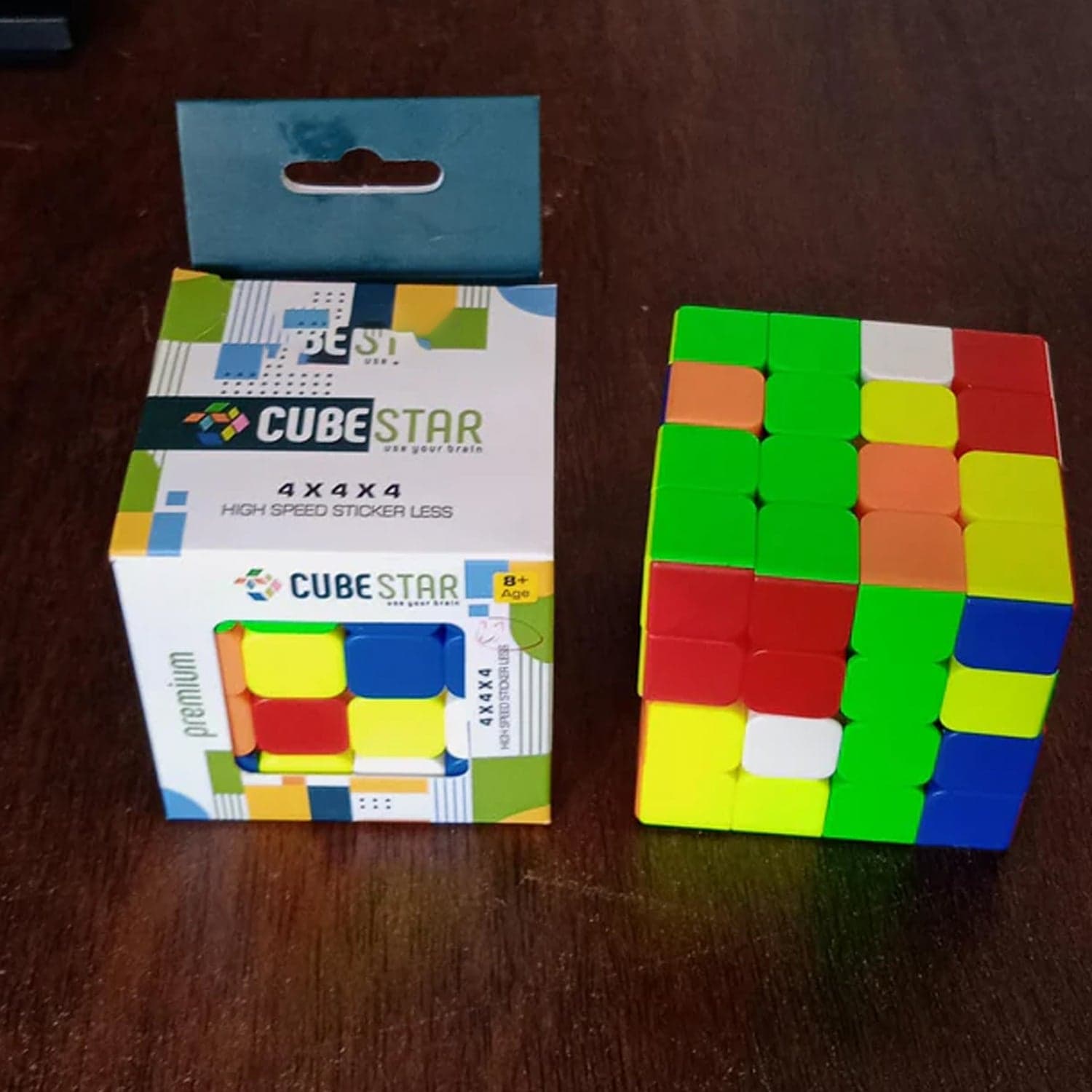 Small Puzzles Cubes 4—4—4 High Speed Sticker Less Magic Cube Game thumbnail 9