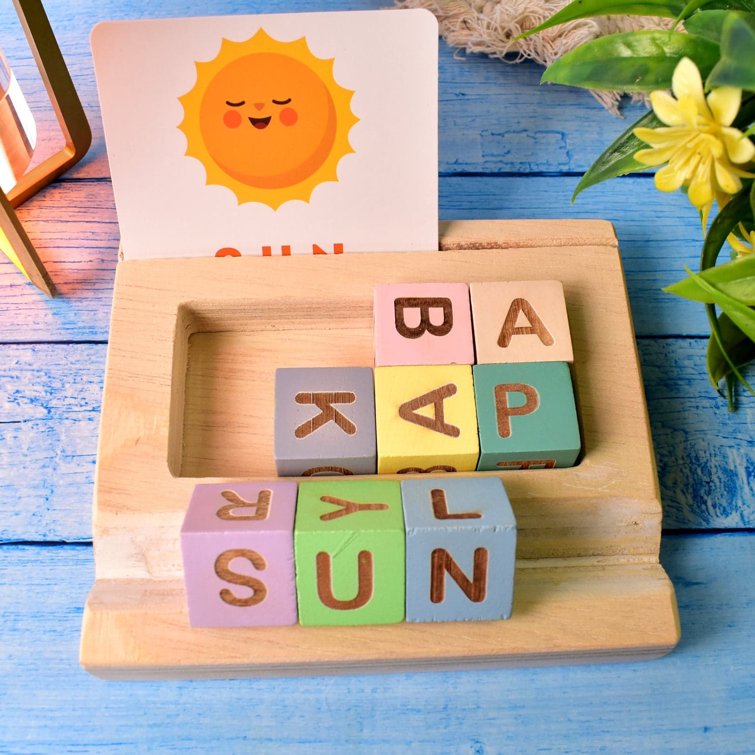 Alphabet Puzzle Spelling & Reading Words (26 Flash Cards & 8 WoodenBlock) thumbnail 1