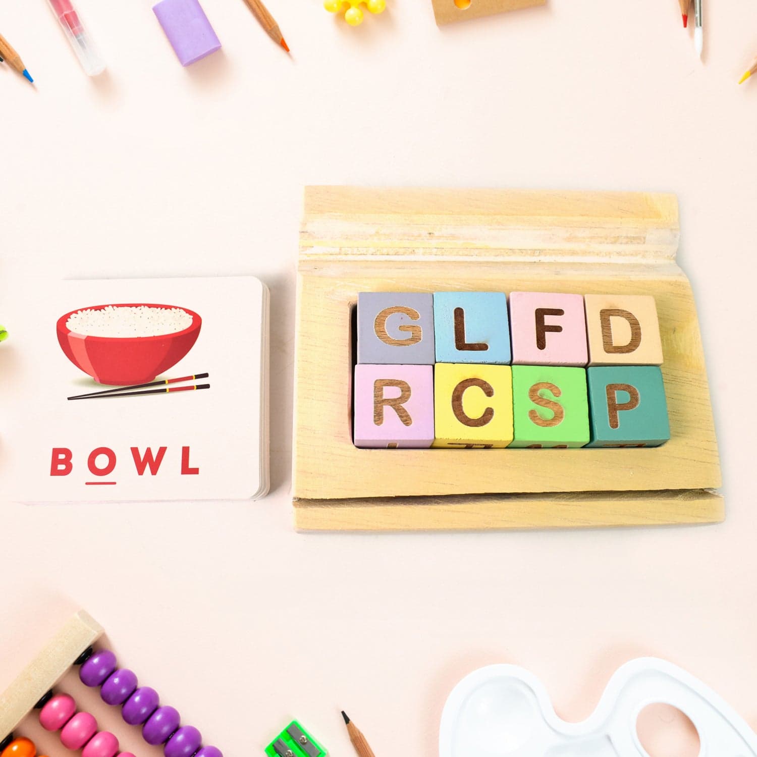 Alphabet Puzzle Spelling & Reading Words (26 Flash Cards & 8 WoodenBlock) thumbnail 5