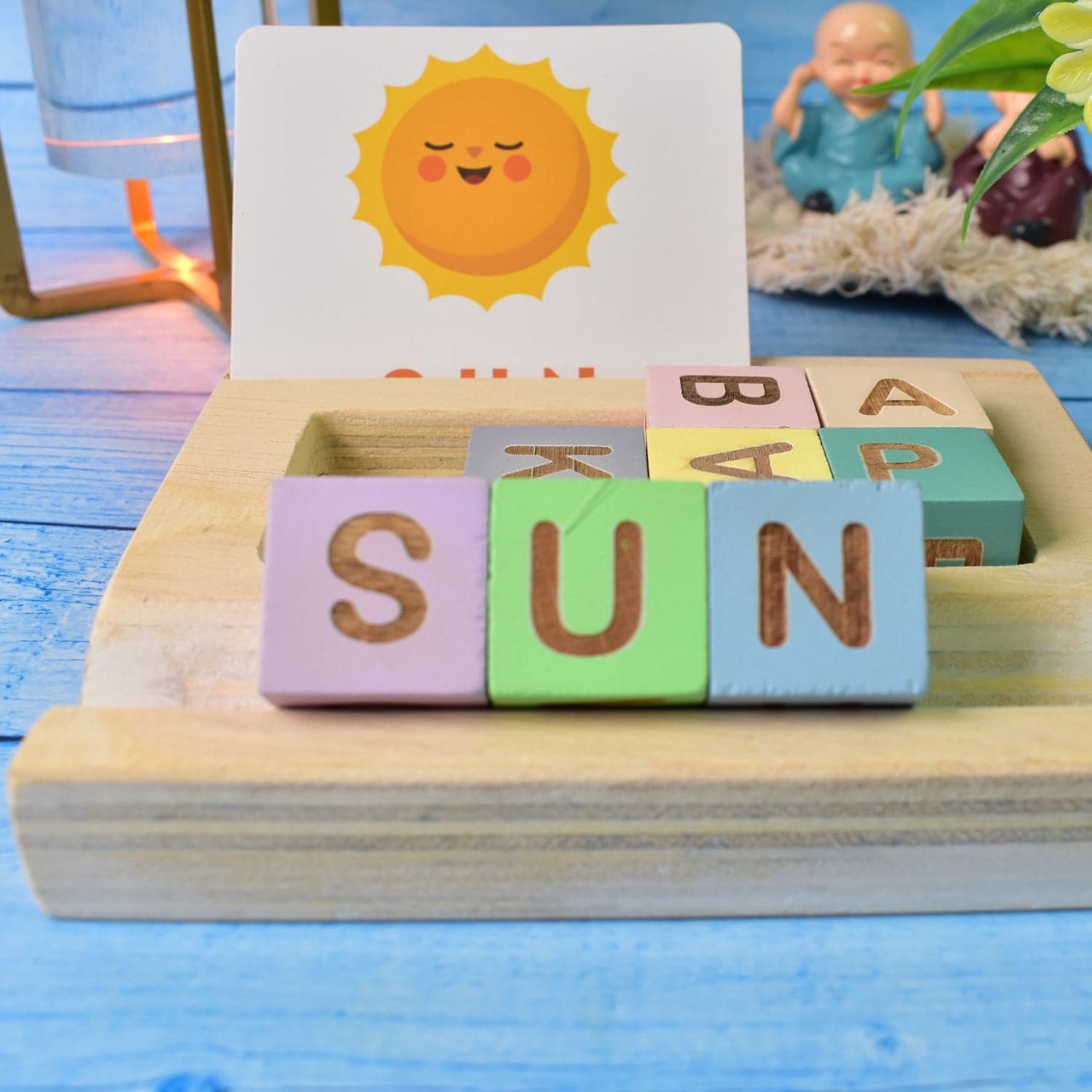 Alphabet Puzzle Spelling & Reading Words (26 Flash Cards & 8 WoodenBlock) thumbnail 7