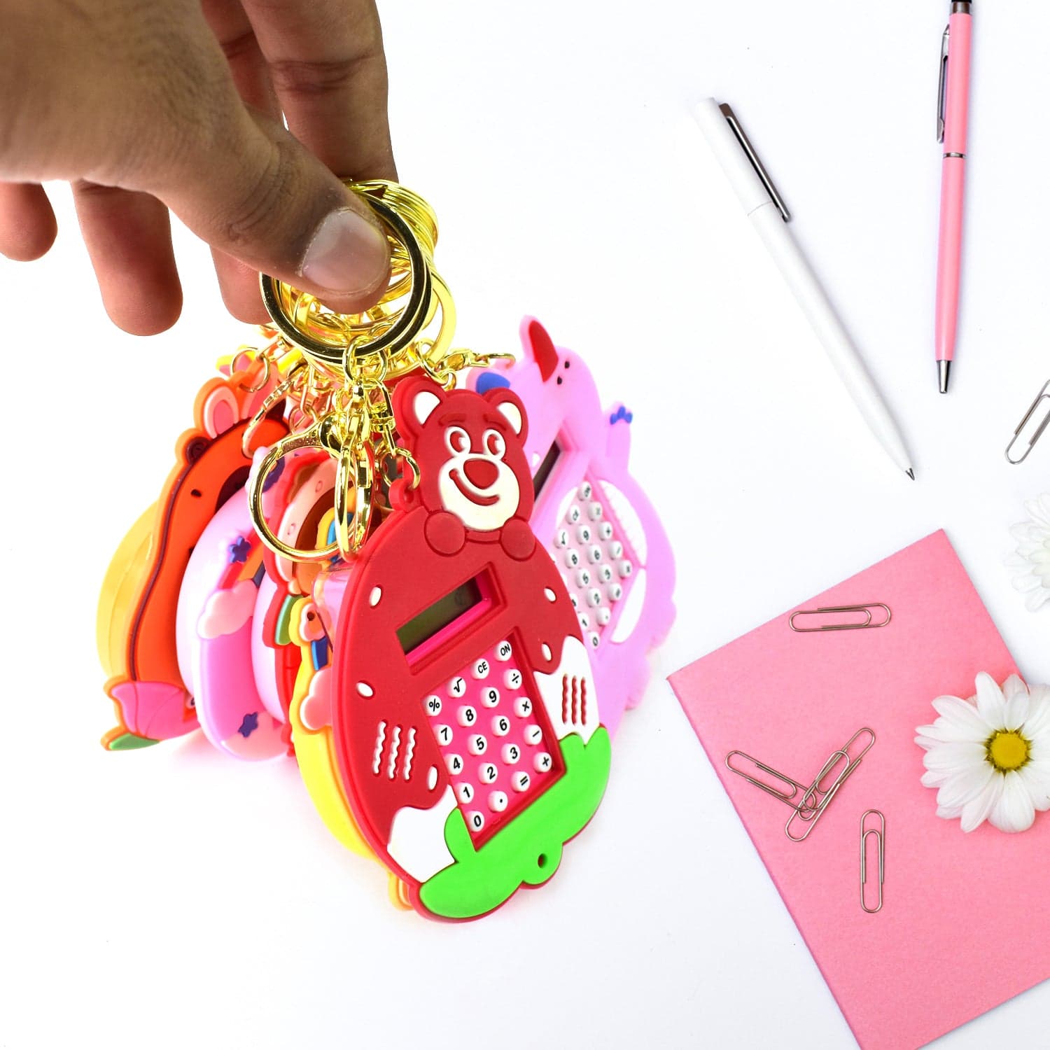 Mini Digital calculator Keychain (1 pc / Mix Design) thumbnail 3