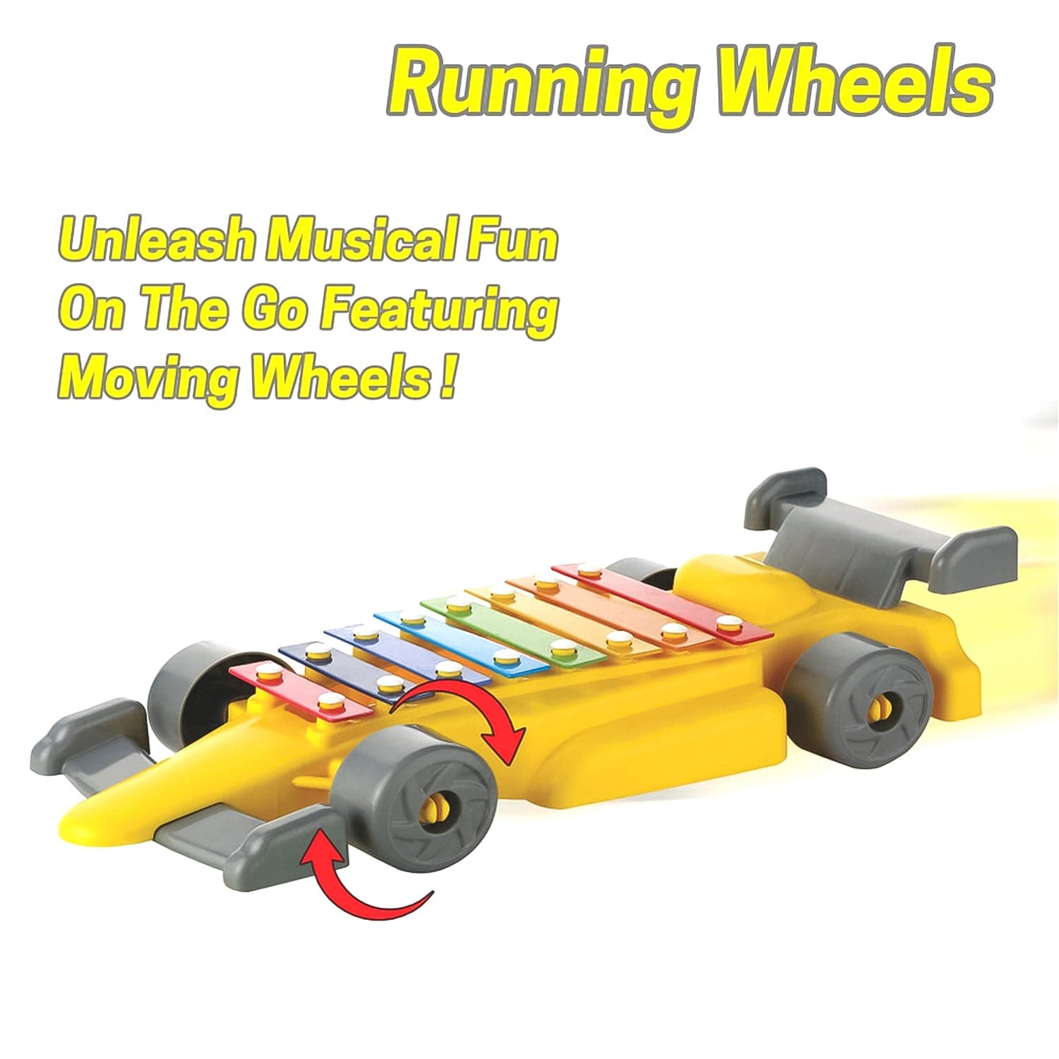 Musical Car Piano Xylophone Toy, Plastic Car Xylophone (1 Set) thumbnail 5