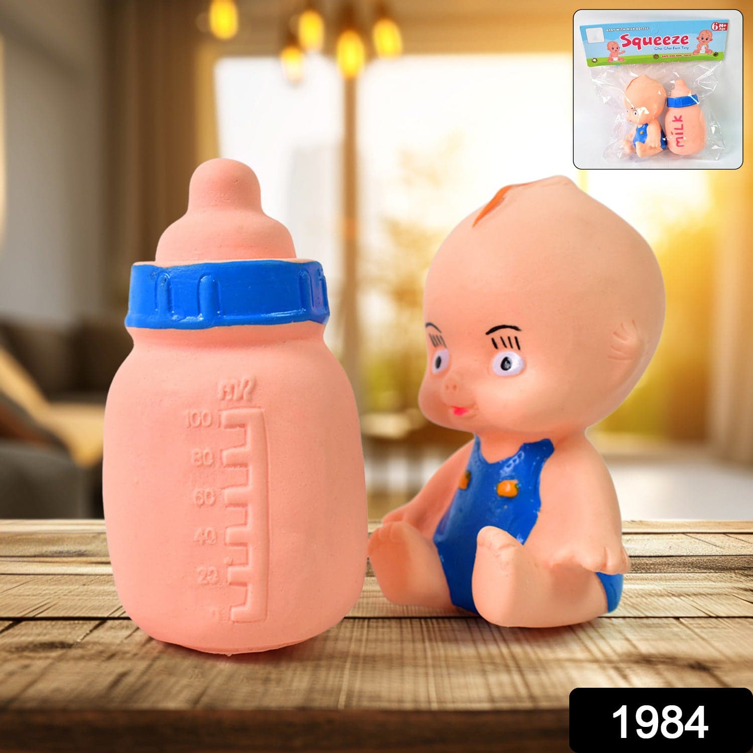 Baby And Bottle Squeeze Chu Chu Fun Toy (2 Pcs) thumbnail 2