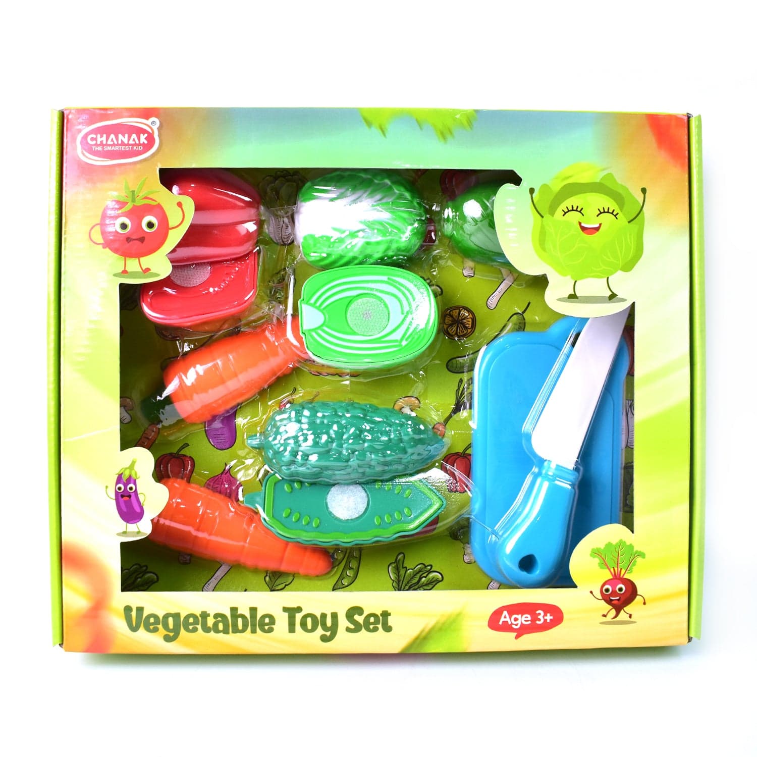 Realistic slice-able fruits and vegetables cut in 2 part play toy set thumbnail 6