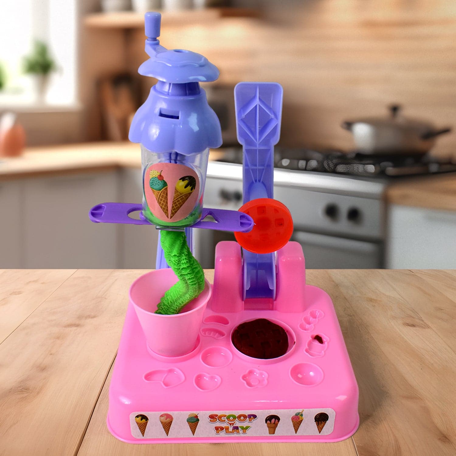 Scoop and Play Set, Color Dough for Kids Play Toys, Ice Cream Maker Machine (36 Pcs Set) thumbnail 3