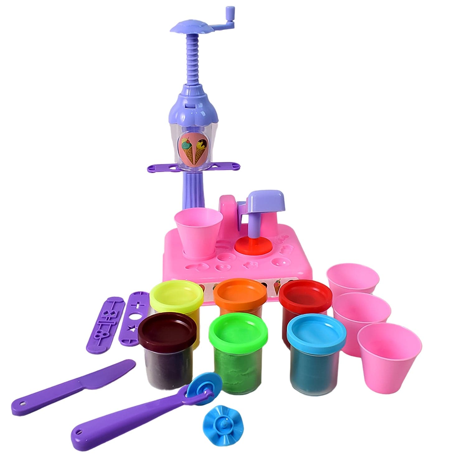 Scoop and Play Set, Color Dough for Kids Play Toys, Ice Cream Maker Machine (36 Pcs Set) thumbnail 5