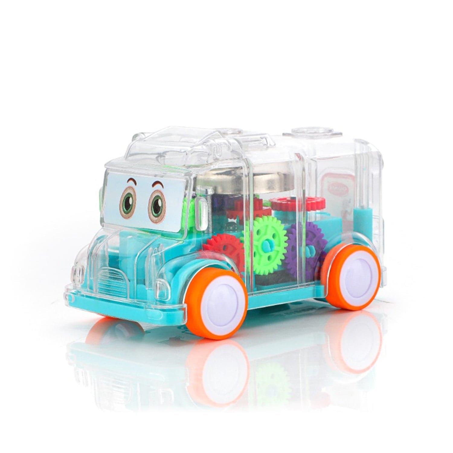 Transparent Musical Mini School Bus Toy for Kids thumbnail 4
