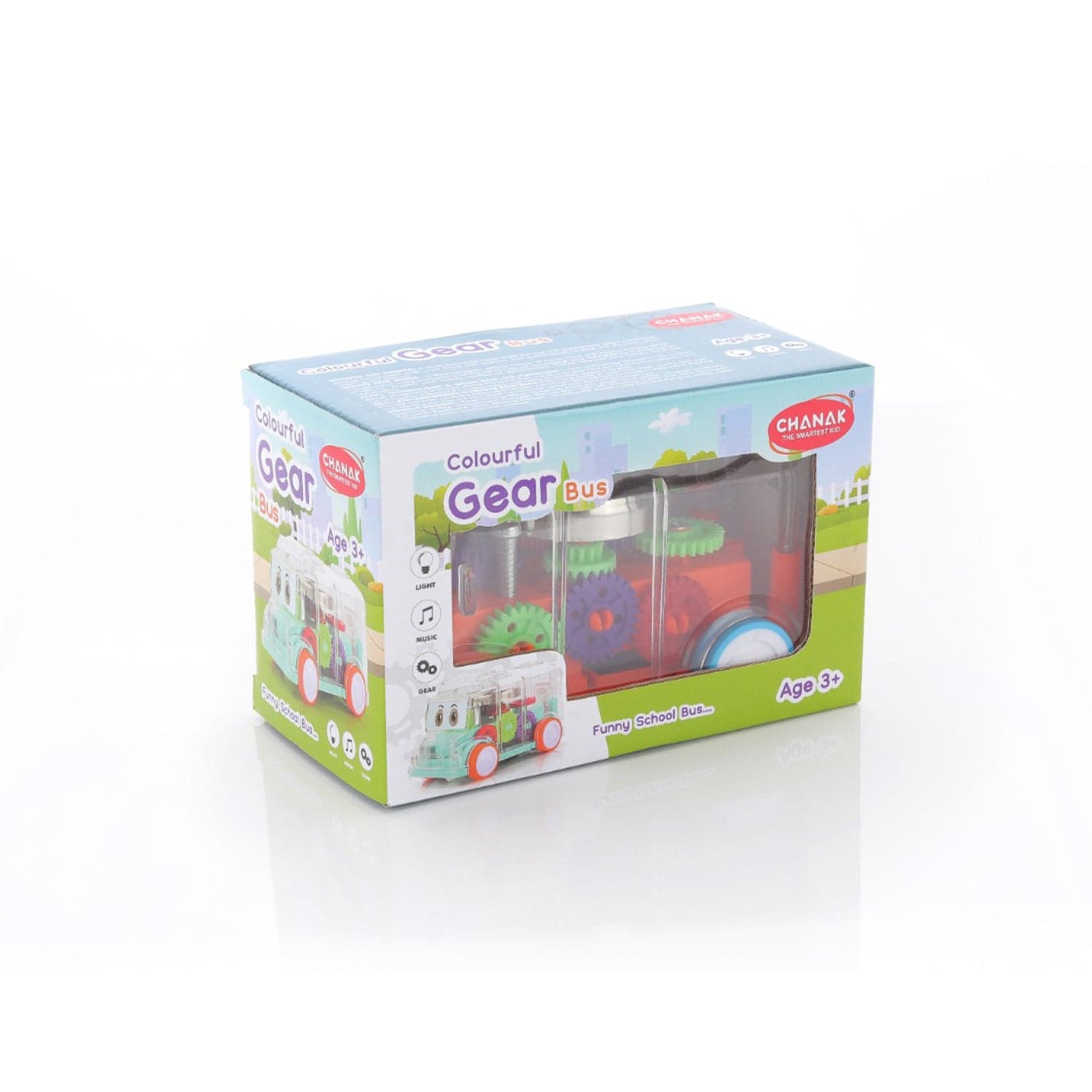 Transparent Musical Mini School Bus Toy for Kids thumbnail 6