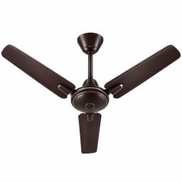 Dark Brown 1200 mm Three-Blade Ceiling Fan with Silver Accent Rings