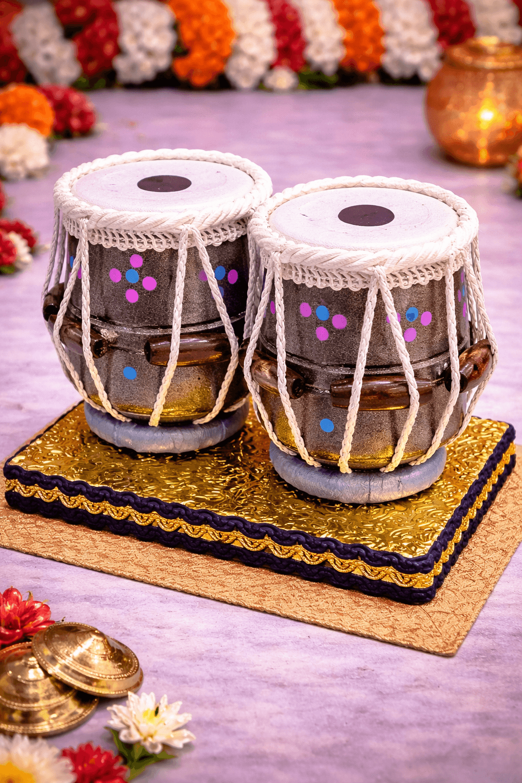 Handcrafted Miniature Tabla Set Showpiece thumbnail 2