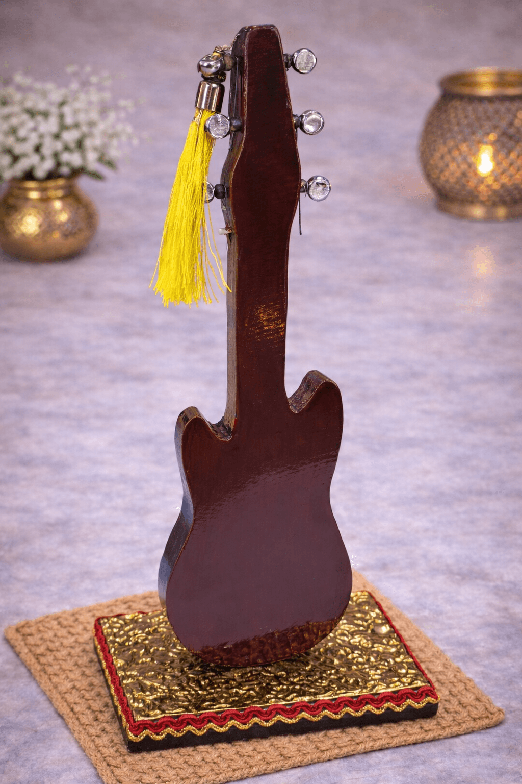 Handcrafted Miniature Guitar Showpiece & Decorative Musical Instrument For Home & Office Decor thumbnail 2