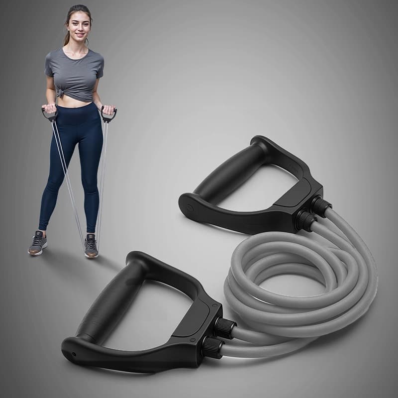 Resistance Tube Band With Handles – Elastic Fitness Band For Strength Training & Home Workout thumbnail 2