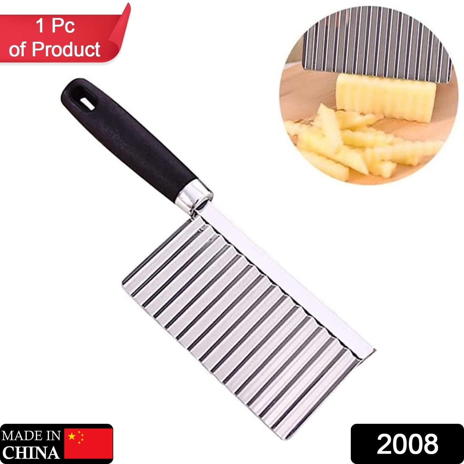 Stainless Steel Crinkle Cutter Knife for Salad and Vegetables thumbnail 2