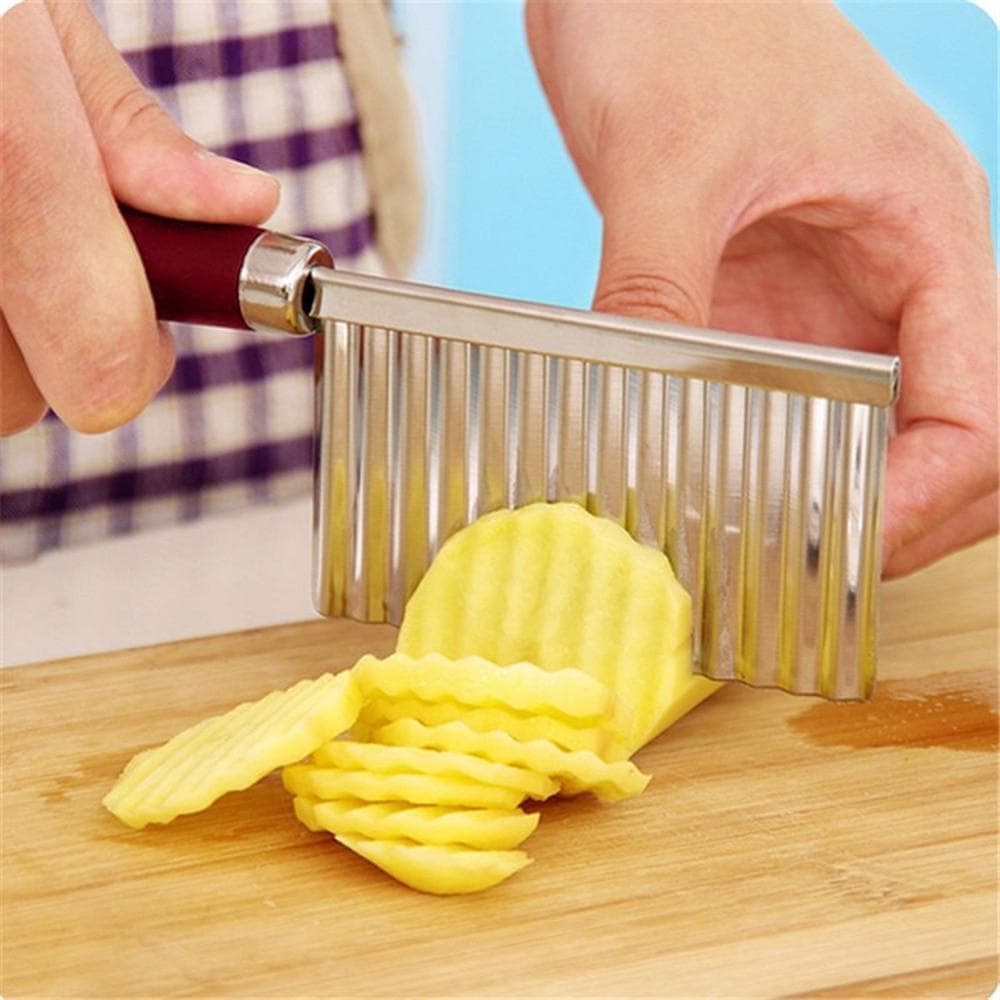 Stainless Steel Crinkle Cutter Knife for Salad and Vegetables thumbnail 3