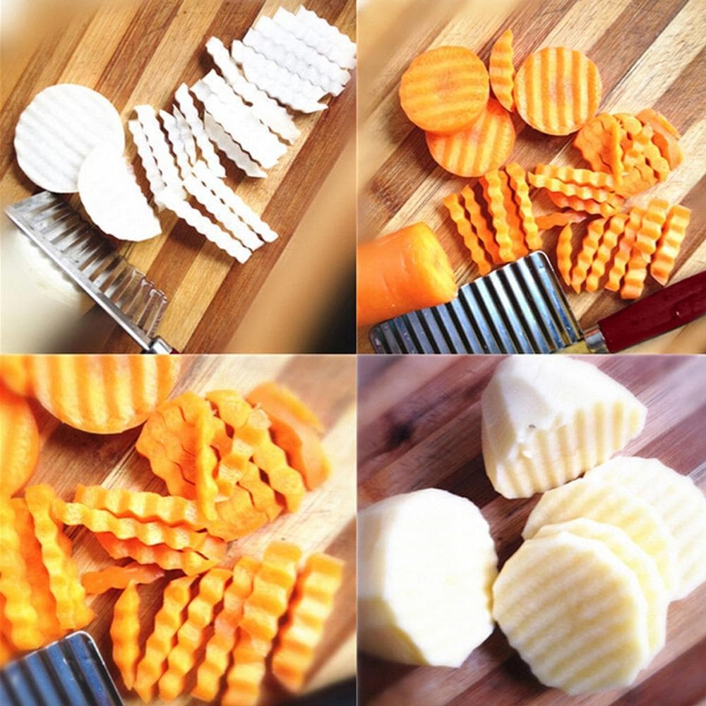 Stainless Steel Crinkle Cutter Knife for Salad and Vegetables thumbnail 4