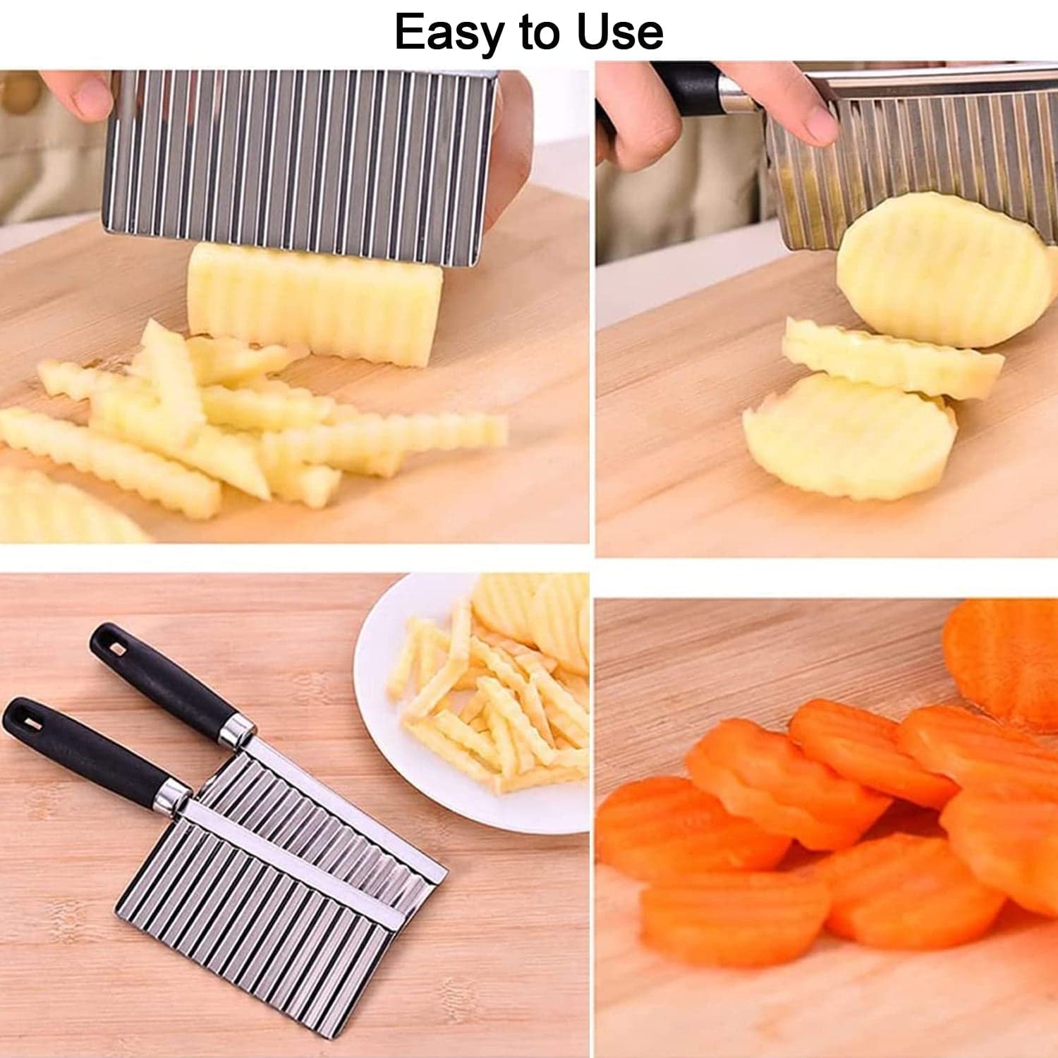 Stainless Steel Crinkle Cutter Knife for Salad and Vegetables thumbnail 8