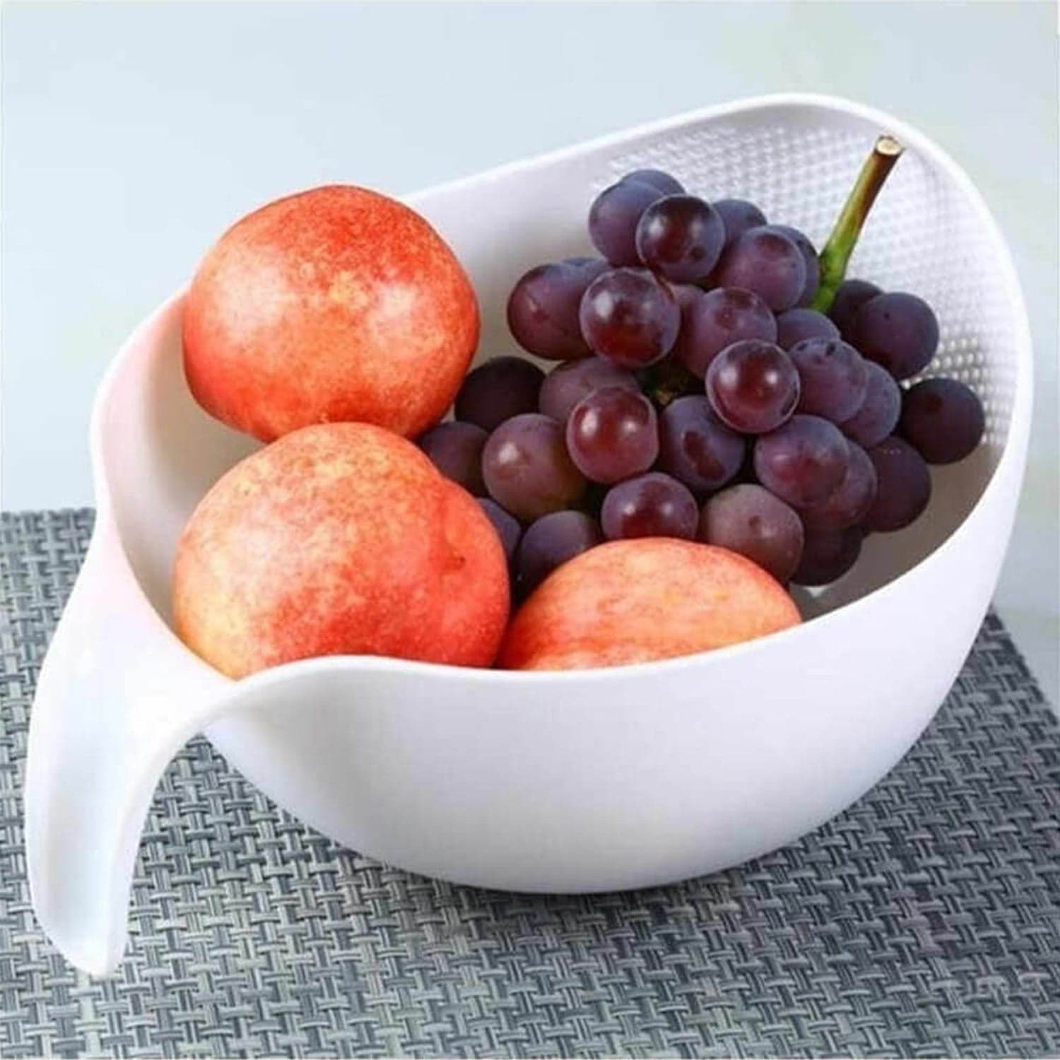 Plastic Rice Bowl / Food Strainer Thick Drain Basket With Handle For Rice ID-2014 thumbnail 6