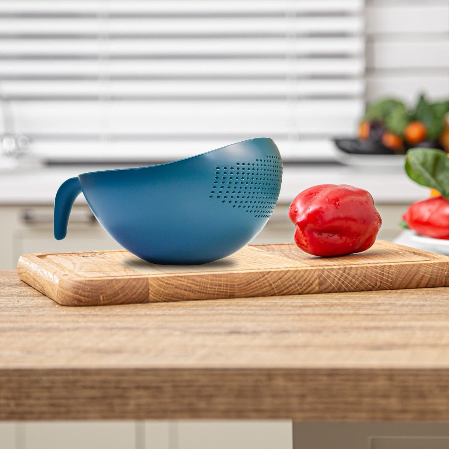 Plastic Rice Bowl / Food Strainer Thick Drain Basket With Handle For Rice ID-2015 thumbnail 3