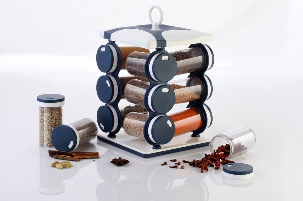 Spice jar Set - Food Grade Plastic 12pcs Spice jar (Brown Box) thumbnail 3