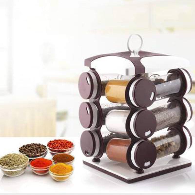 Spice jar Set - Food Grade Plastic 12pcs Spice jar (Brown Box) thumbnail 6