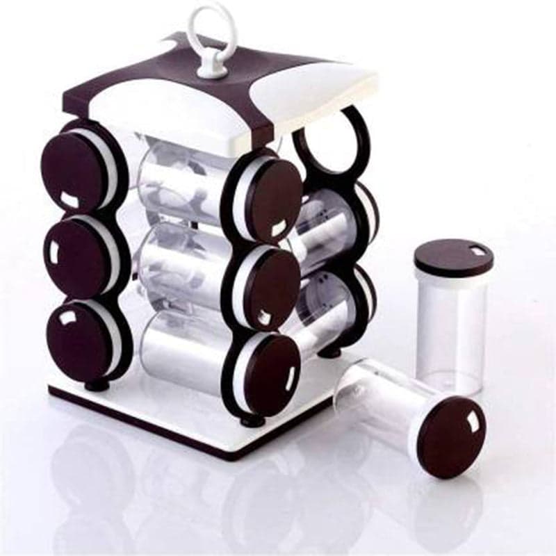 Spice jar Set - Food Grade Plastic 12pcs Spice jar (Brown Box) thumbnail 7