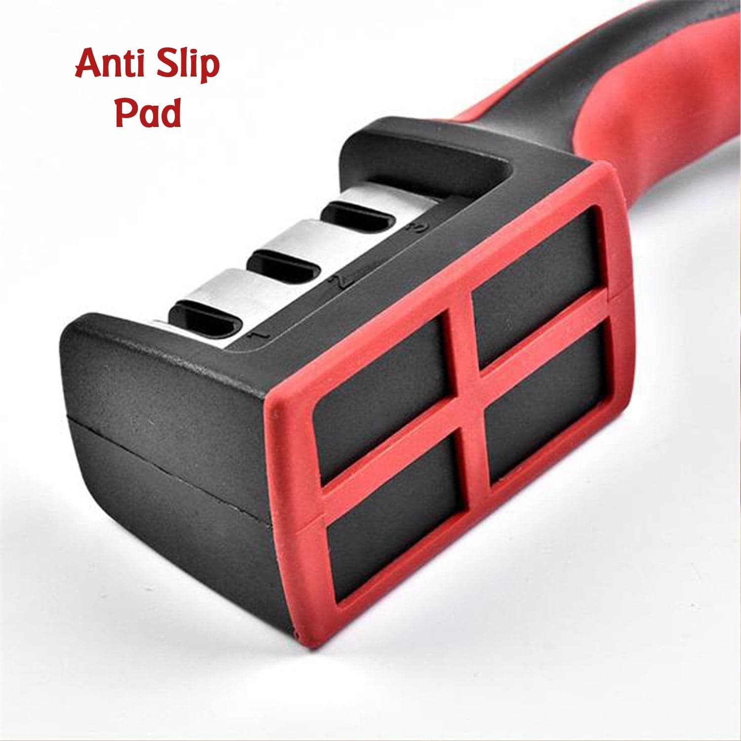 Manual Red & Black Knife Sharpener 3 Stage Sharpening Tool for Ceramic Knife and Steel Knives. thumbnail 9