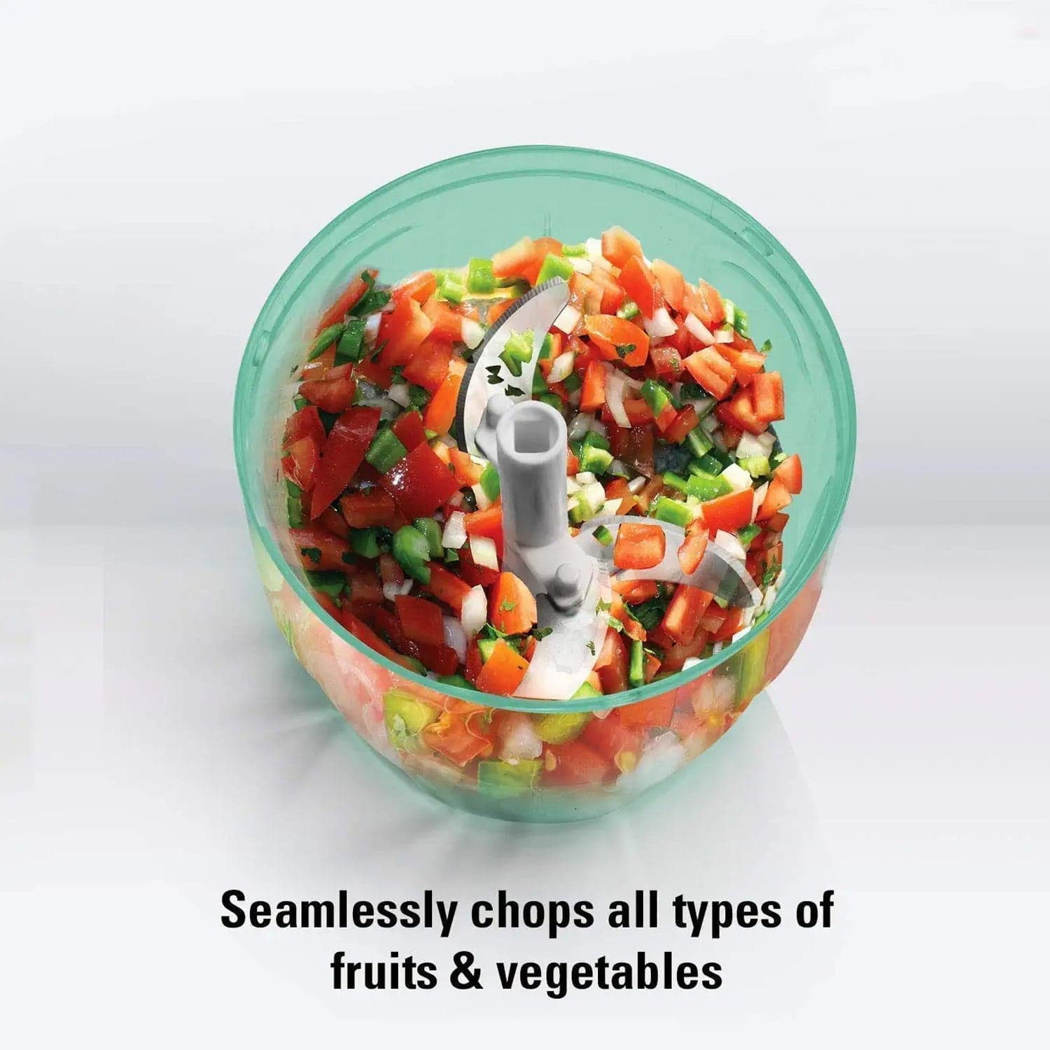 6 BLADE 2IN1 MANUAL FOOD CHOPPER, COMPACT & POWERFUL HAND HELD VEGETABLE CHOPPER (1000Ml) thumbnail 10