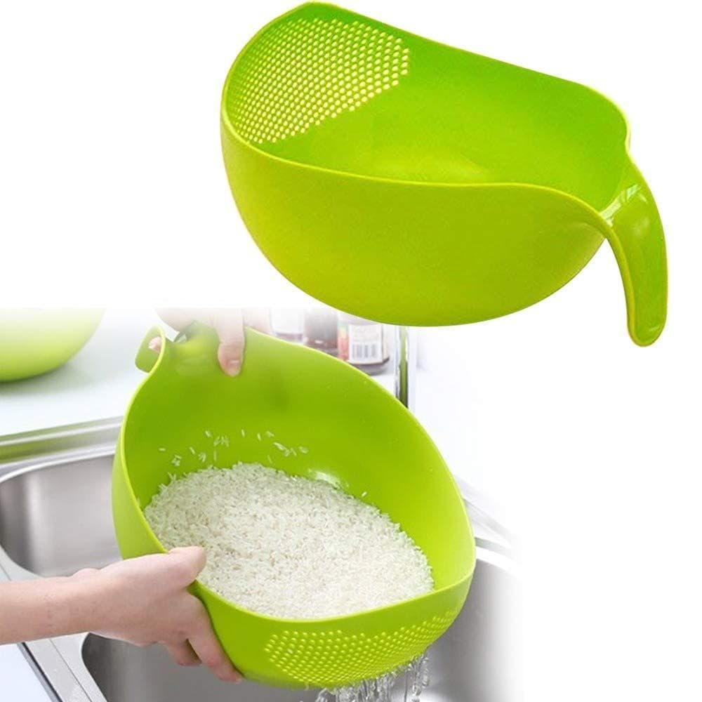 Plastic Rice Bowl / Food Strainer Thick Drain Basket With Handle For Rice ID-2068 thumbnail 8