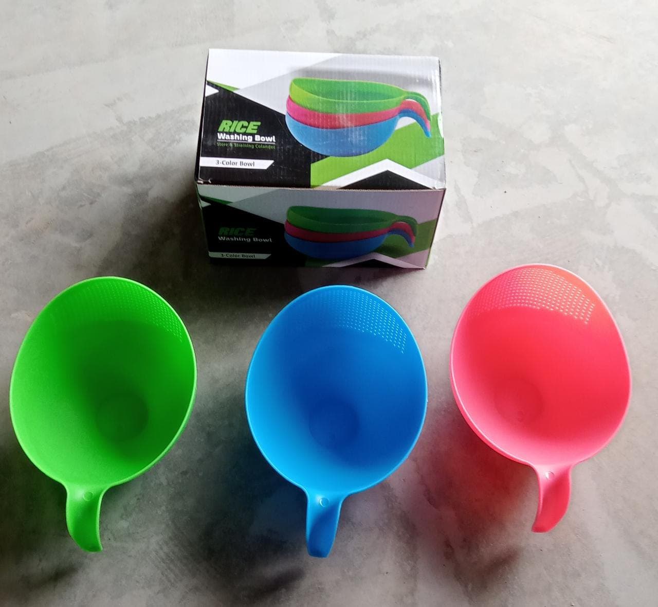 Plastic Rice Bowl / Food Strainer Thick Drain Basket With Handle For Rice ID-2068 thumbnail 9