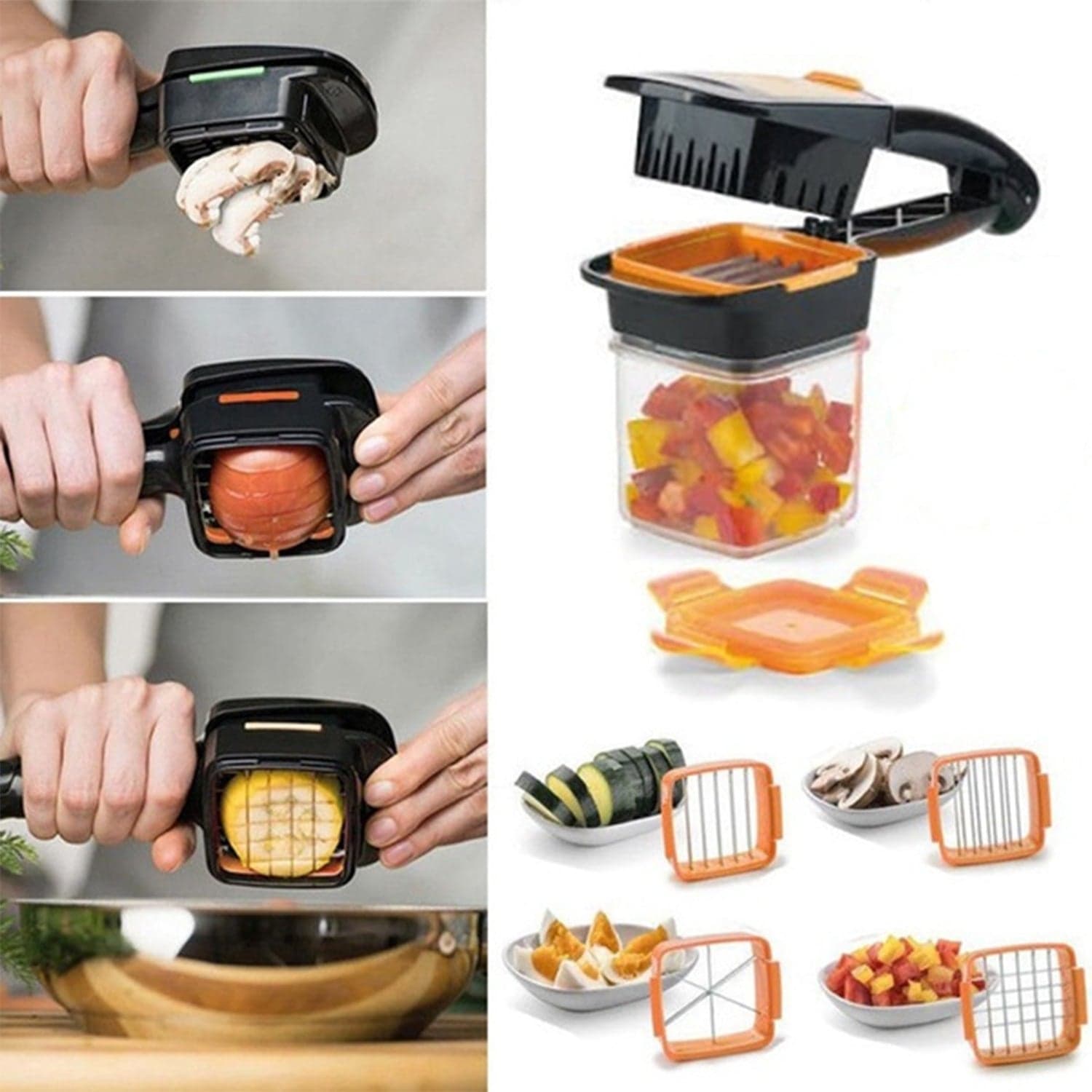 5 In 1 Nicer Dicer used for cutting and shredding of various types of food stuff in all kitchen purposes. thumbnail 7