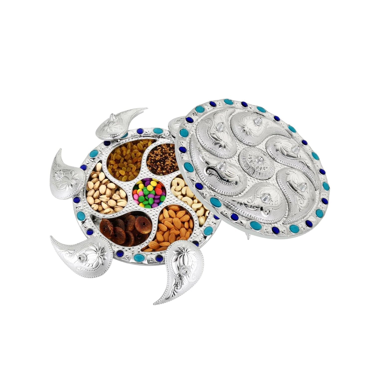 Multipurpose 7 Compartment Dry Fruit Serving Rotating Tray  thumbnail 4
