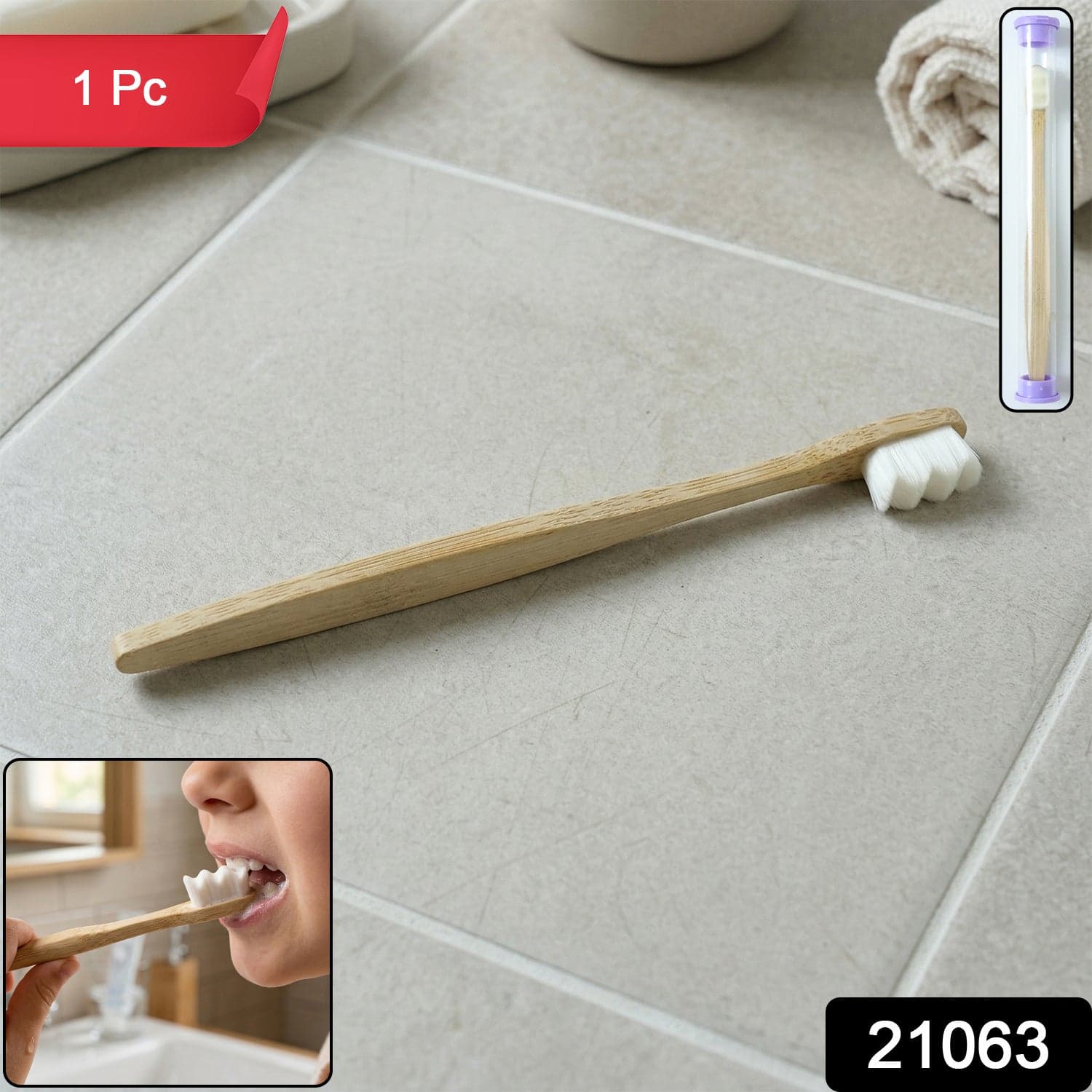 Wooden Handle Toothbrush the Eco-Friendly & Reusable Daily Care thumbnail 2