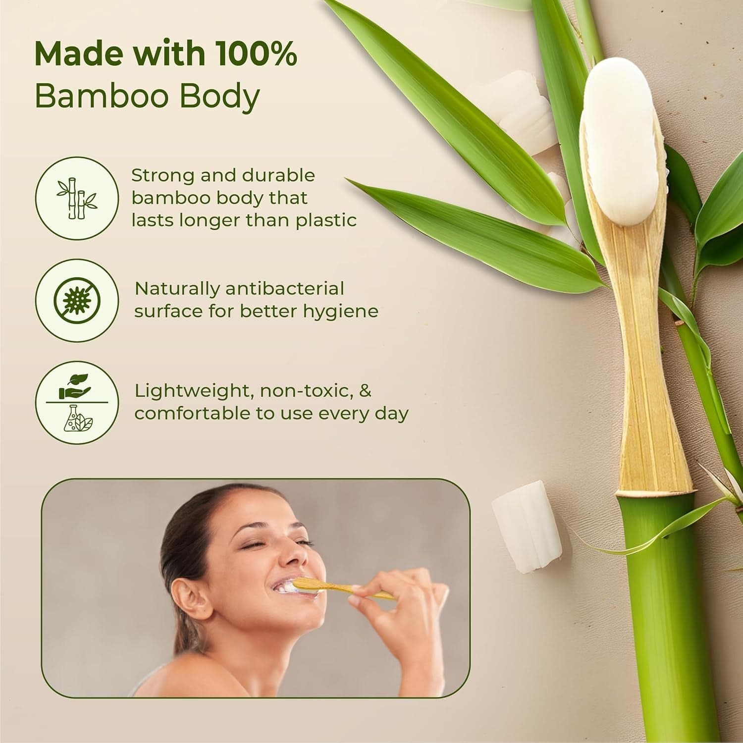 Wooden Handle Toothbrush the Eco-Friendly & Reusable Daily Care thumbnail 8